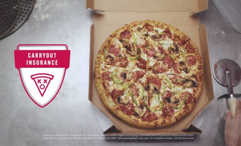 Domino’s Pizza inventa una Carryout Insurance salvacena
