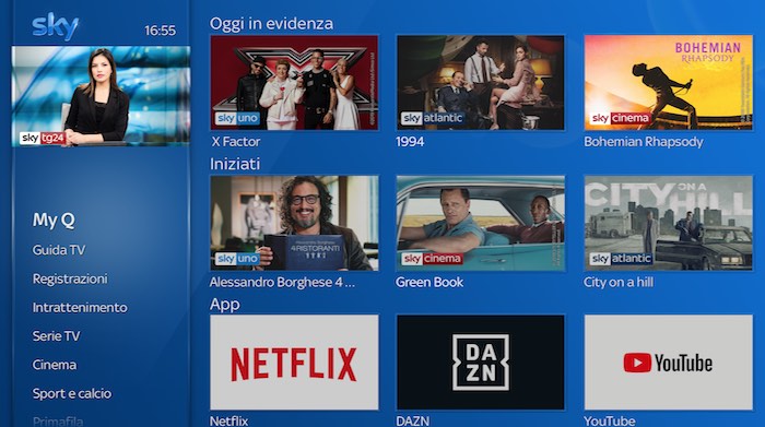 DAZN SU SKY Q SCARICARE