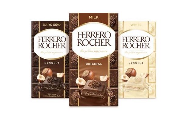 Il Ferrero Rocher diventa anche tavoletta. Il lancio in Italia a ottobre