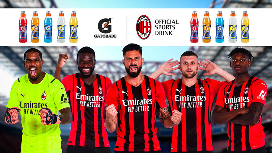 Gatorade diventa sports drink ufficiale dell'AC Milan