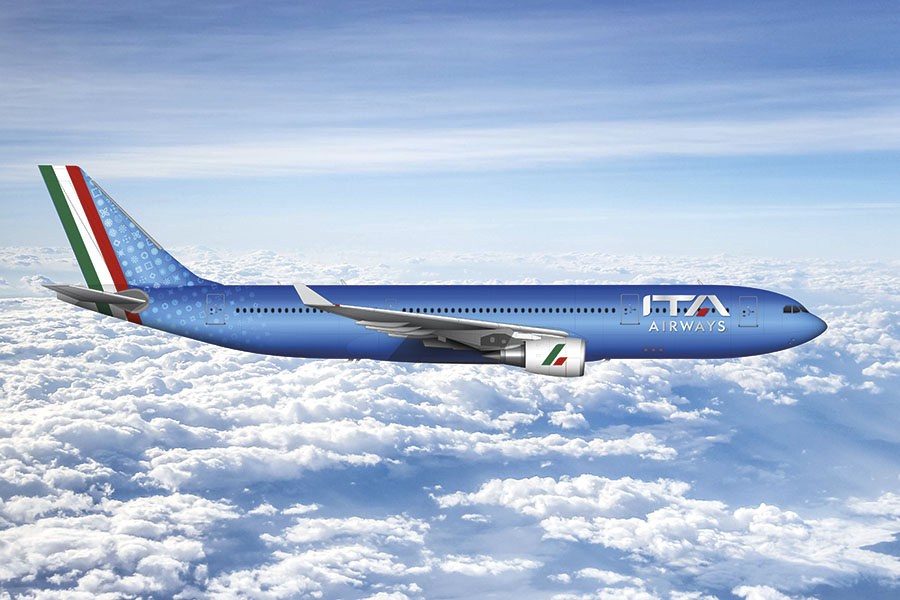 La livrea degli aerei di Ita Airways, studiata da Landor&Fitch