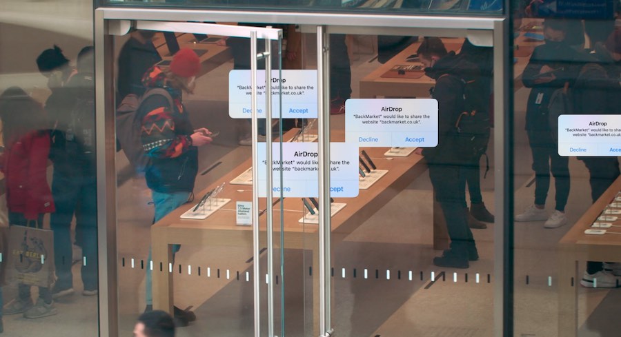 Back Market si infiltra negli Apple Store e invita i clienti a comprare  iPhone ricondizionati con messaggi via AirDrop