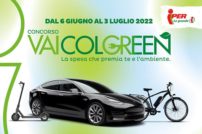 Iper La grande i promuove la mobilità sostenibile con il concorso 'Vai col  green'