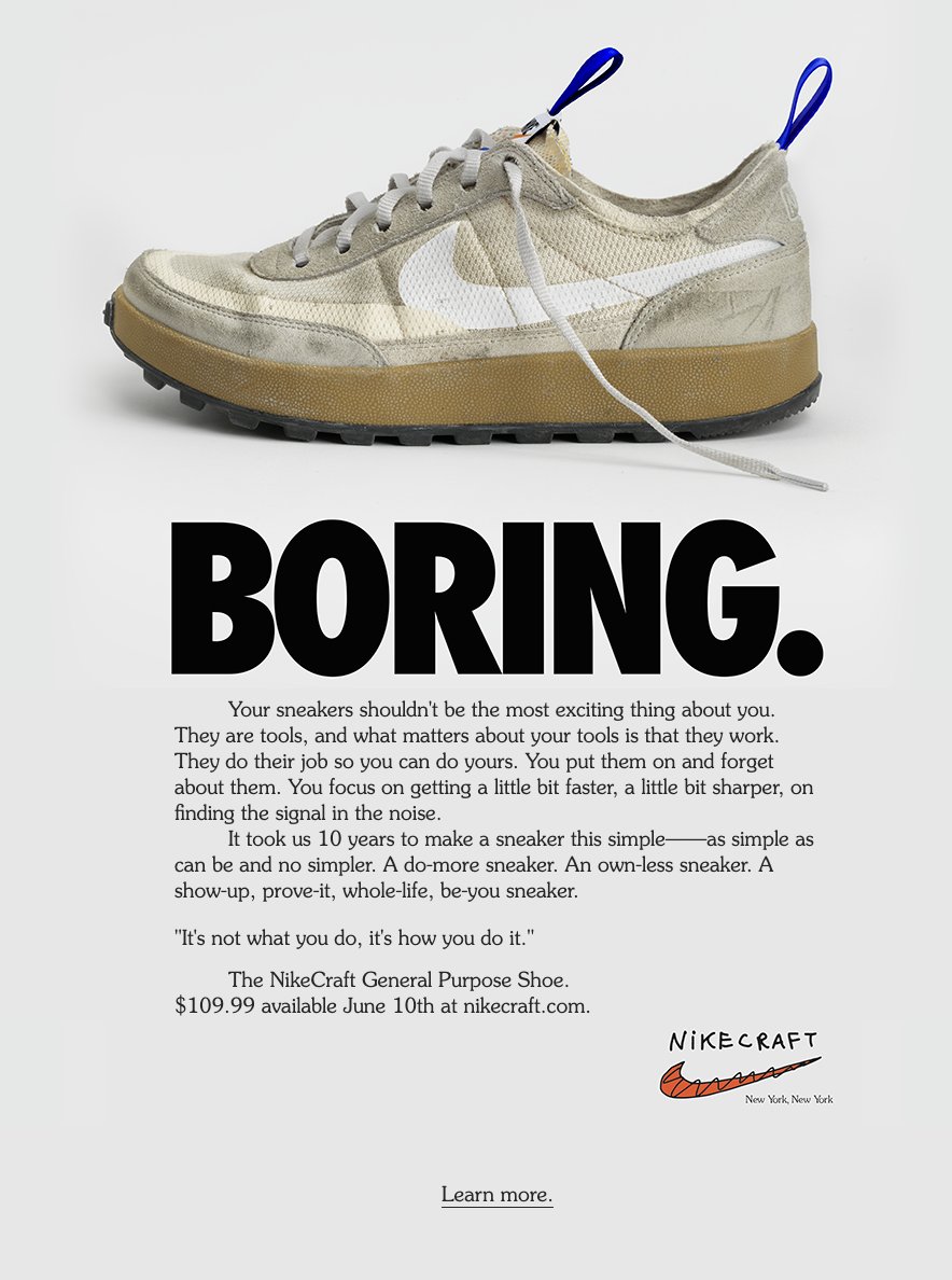 Nike lancia scarpe banali per persone speciali con l'artista Tom Sachs