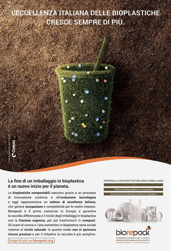 Biorepack su stampa e digital con The Bioplastic Garden di Connexia